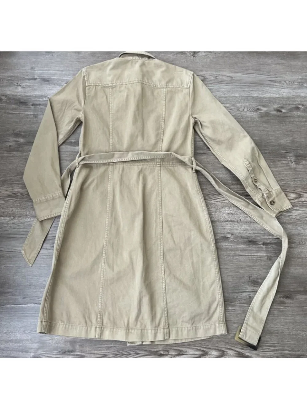 J Crew Khaki Utility Shirt Dress‎ Womens 00 Belted Stretch NWT